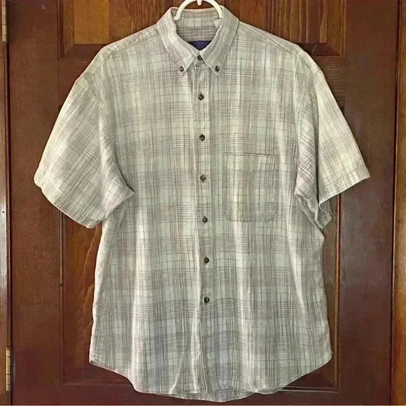 Vintage Pendleton Men’s Button Down Short Sleeve Shirt Size Large Made in USA - Picture 1 of 8